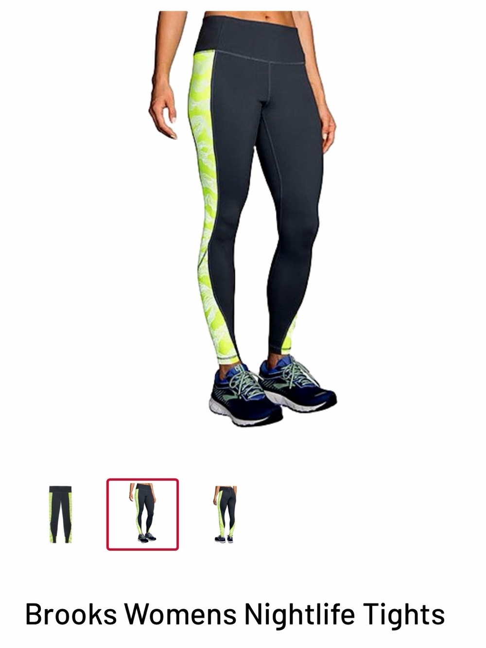 Brooks Nightlife Tights NWT XS, Asphalt /Nightlife Wave